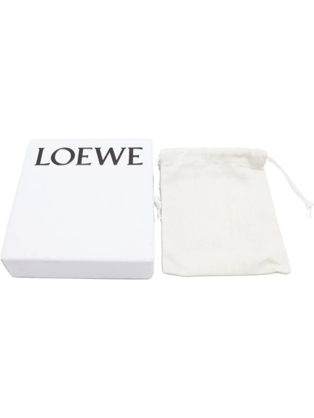 Loewe Anagram Leather Card Case Business Holder Beige